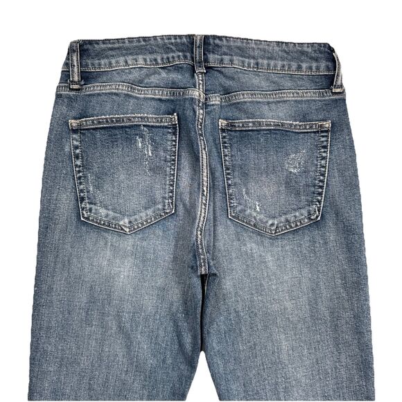Silver Jeans Avery Slim Bootcut 27 Blue Distressed Stretch Womens Measures 28x30 - Picture 7 of 8